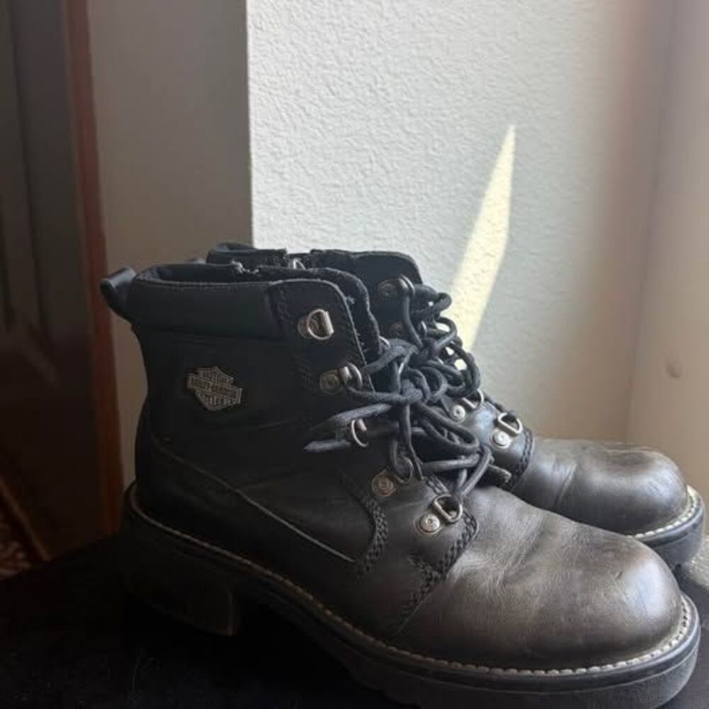 Harley-Davidson Women’s Leather Ankle Boots – Size 7.5
